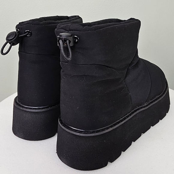 Portland Boot Company Women's Metallic Puffer Cozy Booties in Black - Picture 8 of 14